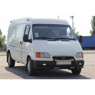 Bullbar WT006 Negru (Otel Inoxidabil) Ford Transit 1991-2000 foto 1