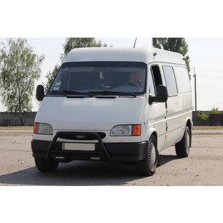 Bullbar WT006 Negru (Otel Inoxidabil) Ford Transit 1991-2000 foto 2