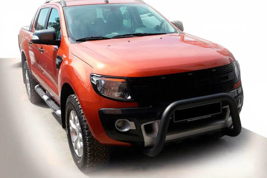 Ford Ranger 2011–2022 Protectie Fata WT005 Negru (Otel Inoxidabil) Foto 1