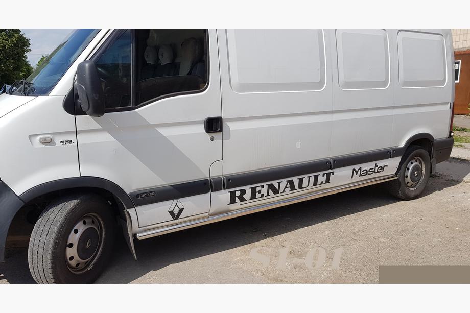 Renault Master 1998-2010 Tevi Laterale (2 buc, Otel Inoxidabil) Ampatament Lung Image