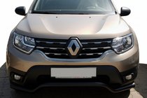Renault Duster 2018-2024 Protectie Fata WT008 Negru (Otel Inoxidabil) foto 2