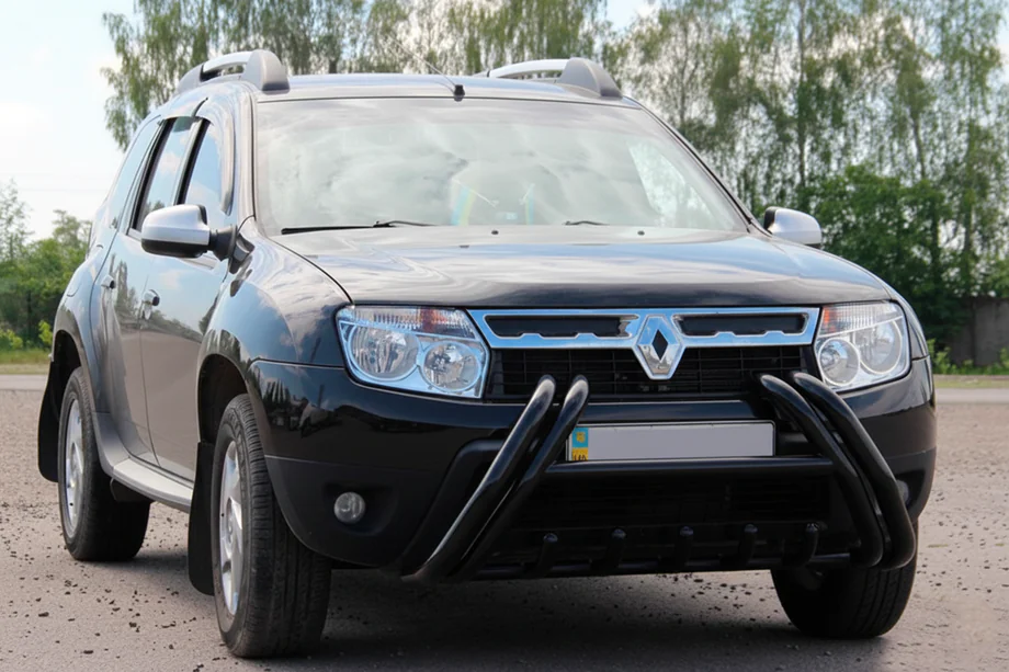 Renault Duster 2008–2017 Bull bar Kelebek WT01 Black (inox) Image