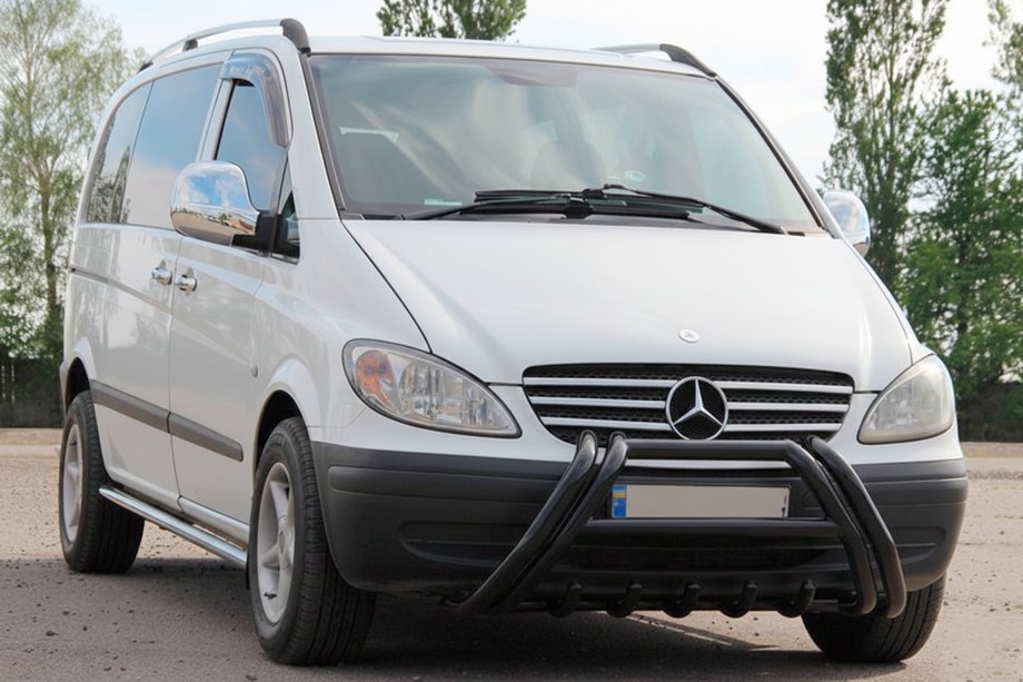 Mercedes Viano 2004-2014 Bull bar Kelebek WT011 Black (otel inoxidabil) Foto 2