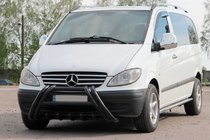 Mercedes Vito W639 2004-2014 Bull bar Kelebek WT011 Black (otel inoxidabil) foto 3