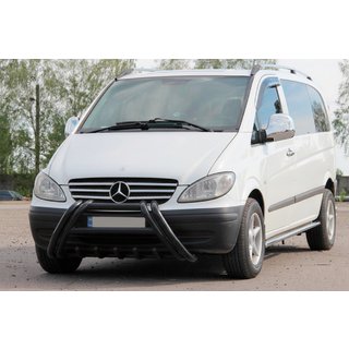 Bull bar Kelebek WT011 Black (otel inoxidabil) Mercedes Vito W639 2004-2014 foto 3