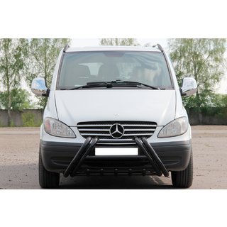 Bull bar Kelebek WT011 Black (otel inoxidabil) Mercedes Vito W639 2004-2014 foto 1