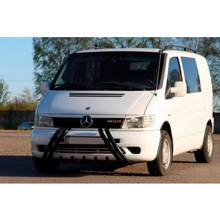 Bull bar Kelebek WT011 Black (otel inoxidabil) Mercedes Vito W638 1996-2003 foto 2