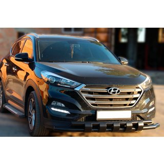 Protectie Fata Shark Black (Otel Inoxidabil) Hyundai Tucson TL 2016-2021