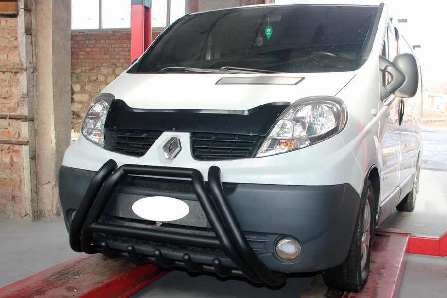 Nissan Primastar 2002-2014 Bullbar F1-01 Negru (Otel Inoxidabil) Foto 3
