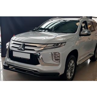 Protectie Fata ST085 Black (2020+, Otel Inoxidabil) Mitsubishi Pajero Sport 2015-