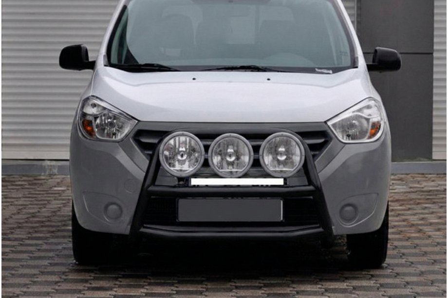 Dacia Dokker 2013-2022 Bullbar WT022 Negru (Otel Inoxidabil) Image