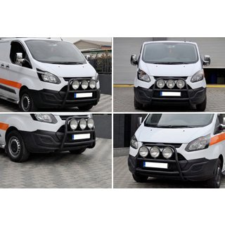 Bullbar WT022 Negru (Otel Inoxidabil) Ford Custom 2013-2022 foto 4