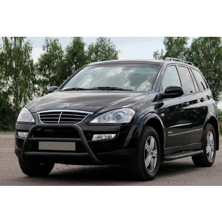 Bullbar WT022 Negru (Otel Inoxidabil) SsangYong Kyron 2005-2014 foto 1