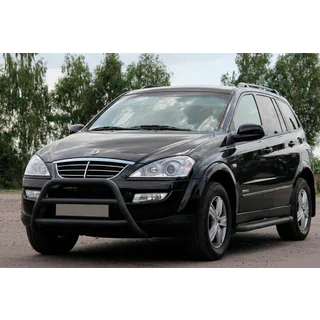 Bullbar WT022 Negru (Otel Inoxidabil) SsangYong Kyron 2005-2014 foto 1