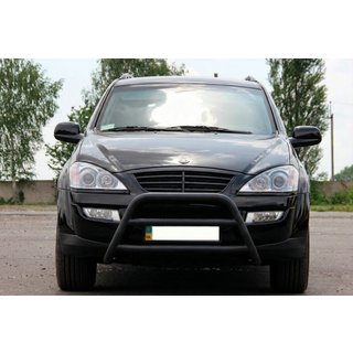 Bullbar WT022 Negru (Otel Inoxidabil) SsangYong Kyron 2005-2014 foto 2
