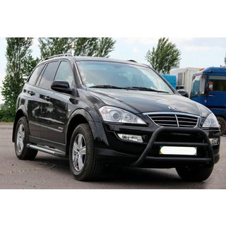 Bullbar WT022 Negru (Otel Inoxidabil) SsangYong Kyron 2005-2014 foto 3