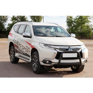 Bullbar WT022 Negru (Otel Inoxidabil) Mitsubishi Pajero Sport 2015- foto 2