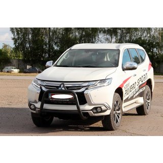Bullbar WT022 Negru (Otel Inoxidabil) Mitsubishi Pajero Sport 2015- foto 3