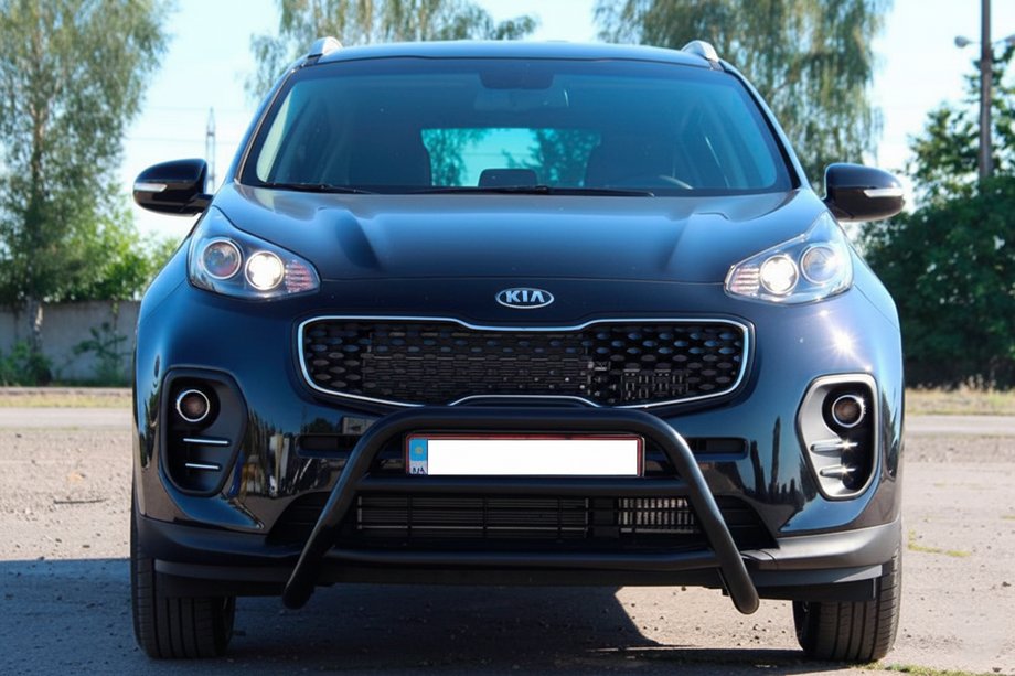 Kia Sportage 2015-2021 Bullbar WT023 Negru (Otel Inoxidabil) Foto 1