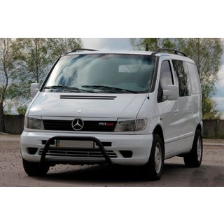 Bullbar WT022 Negru (Otel Inoxidabil) Mercedes Vito W638 1996-2003 foto 2