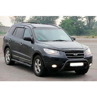 Bull Bar WT007 Negru (Otel Inoxidabil) Hyundai Santa Fe 2 2006-2012 foto 2
