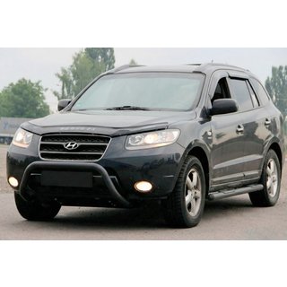 Bull Bar WT007 Negru (Otel Inoxidabil) Hyundai Santa Fe 2 2006-2012 foto 3