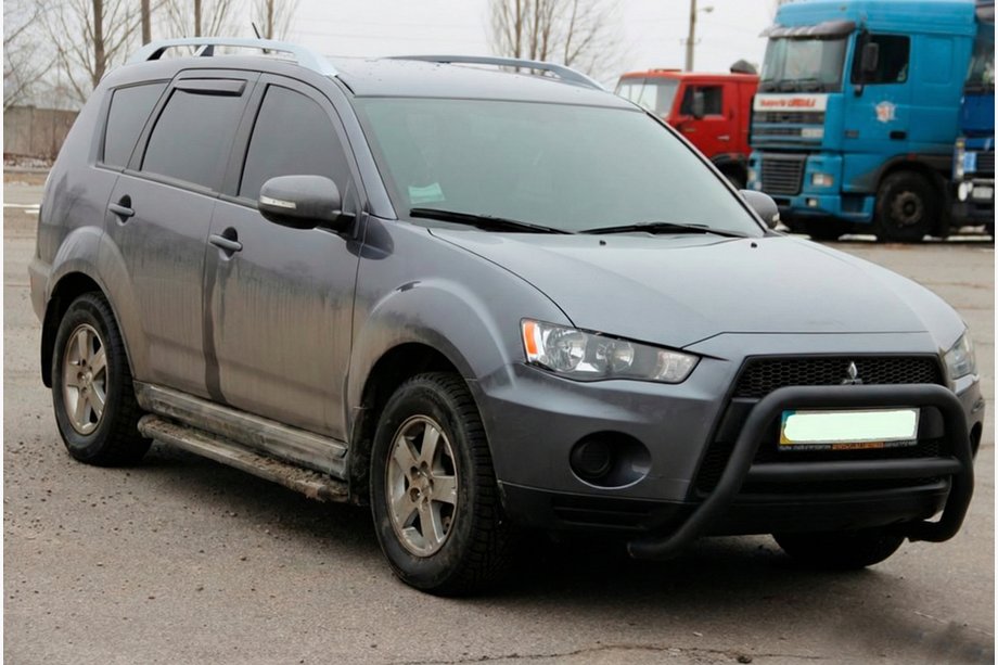 Mitsubishi Outlander 2006-2012 Bull Bar WT007 Negru (Otel Inoxidabil) Image