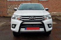 Toyota Hilux 2015- Bullbar WT007 Negru (Otel Inoxidabil) foto 3