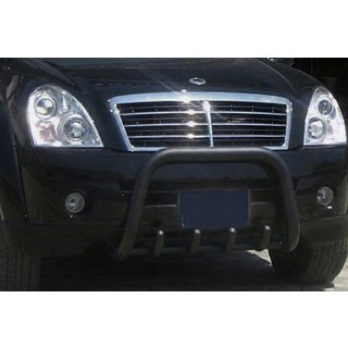 Bullbar QT006 Negru (Otel Inoxidabil) SsangYong Rexton I 2001-2017 foto 1