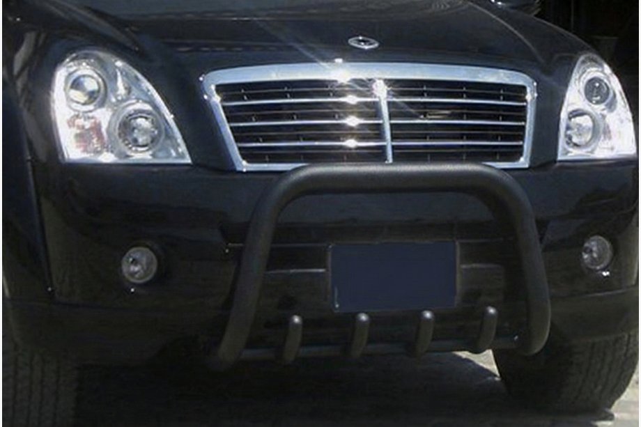 SsangYong Rexton I 2001-2017 Bullbar QT006 Negru (Otel Inoxidabil) Foto 1