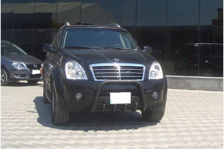 SsangYong Rexton I 2001-2017 Bullbar QT006 Negru (Otel Inoxidabil) Foto 2