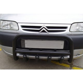 Bull Bar QT006 Negru (Otel Inoxidabil) Citroen Berlingo 1996-2008