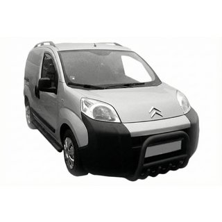Bull Bar QT006 Negru (Otel Inoxidabil) Fiat Fiorino/Qubo 2008-2024 foto 2