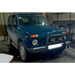 Bull Bar QT006 Negru (Otel Inoxidabil) Lada Niva та Urban 1977- foto 4