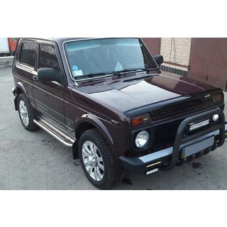 Bull Bar QT006 Negru (Otel Inoxidabil) Lada Niva та Urban 1977- foto 1