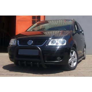 Bullbar QT006 Negru (Otel Inoxidabil) Volkswagen Touran 2003-2010 foto 2