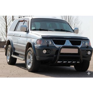 Bullbar QT006 Negru (Otel Inoxidabil) Mitsubishi Pajero Sport 1996-2007 foto 2