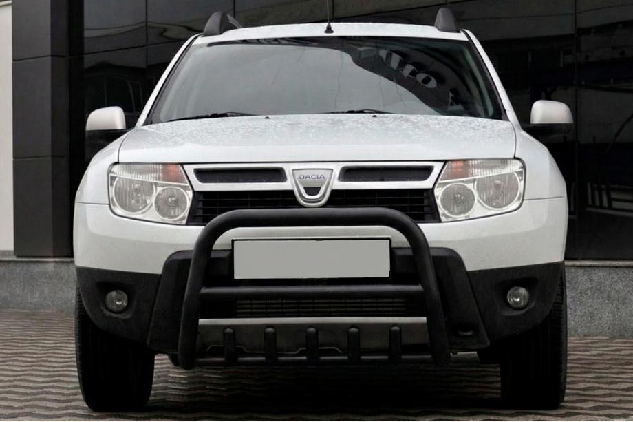 Renault Duster 2008–2017 Bullbar fara inscriptie QT006 Negru (inox) Image