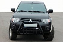 Mitsubishi L200 2006-2015 Bull bar Black (otel inoxidabil) foto 1