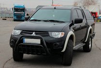 Mitsubishi L200 2006-2015 Bull bar Black (otel inoxidabil) foto 3