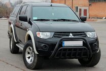 Mitsubishi L200 2006-2015 Bull bar Black (otel inoxidabil) foto 2