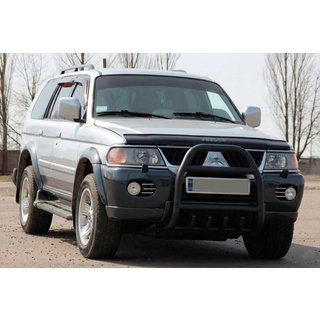 Bullbar QT007 Negru (Otel Inoxidabil) Mitsubishi Pajero Sport 1996-2007 foto 2