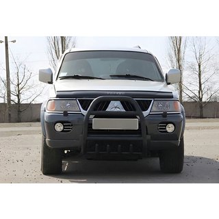 Bullbar QT007 Negru (Otel Inoxidabil) Mitsubishi Pajero Sport 1996-2007 foto 3