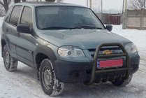 Chevrolet Niva 1998-2020 Bullbar QT007 Negru (Otel Inoxidabil) foto 3