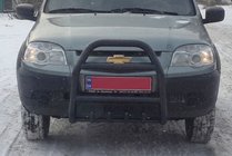 Chevrolet Niva 1998-2020 Bullbar QT007 Negru (Otel Inoxidabil) foto 2