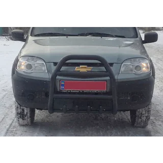 Bullbar QT007 Negru (Otel Inoxidabil) foto 2