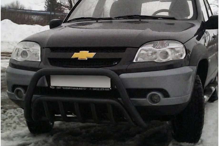 Chevrolet Niva 1998-2020 Bullbar WT002 Negru (Otel Inoxidabil) Image