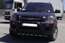 Hyundai Tucson JM 2004- Bullbar WT002 Negru (Otel Inoxidabil) foto 3
