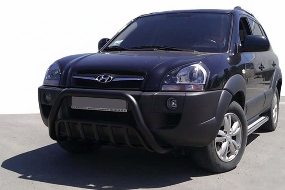 Hyundai Tucson JM 2004- Bullbar WT002 Negru (Otel Inoxidabil) Image
