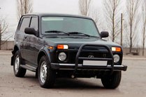 Lada Niva și Urban 1977- Bullbar QT007 Negru (Otel Inoxidabil) foto 5